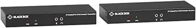 black box kvm extender kit over fiber - 4k30 single-head displayport usb 2.0 hub seria
