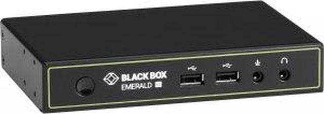 Black Box KVM-over-IP Receiver Dual-Monitor DVI-D USB 2.0 Audio RJ45 EMD2002SER