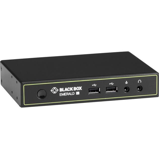 Black Box KVM-over-IP Receiver Dual-Monitor DVI-D USB 2.0 Audio RJ45 EMD2002SER