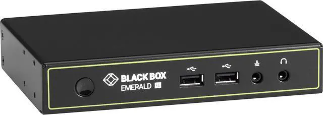 Black Box KVM-over-IP Receiver Dual-Monitor DVI-D USB 2.0 Audio RJ45 EMD2002SER