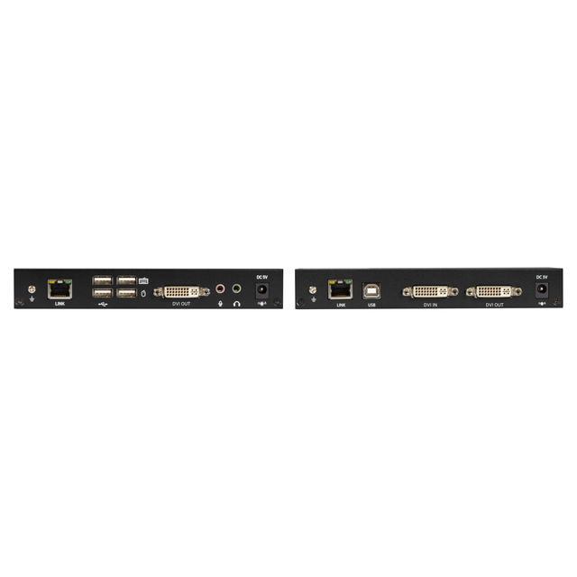 Black Box KVX Series KVM Extender Kit Over CATx - DVI-D USB 2.0 Serial Audio Local Video KVXLC-100-R2