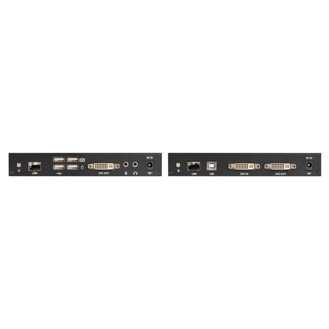 Black Box KVX Series KVM Extender Kit Over Fiber - DVI-D USB 2.0 Serial Audio Local Video KVXLCF-100-R2