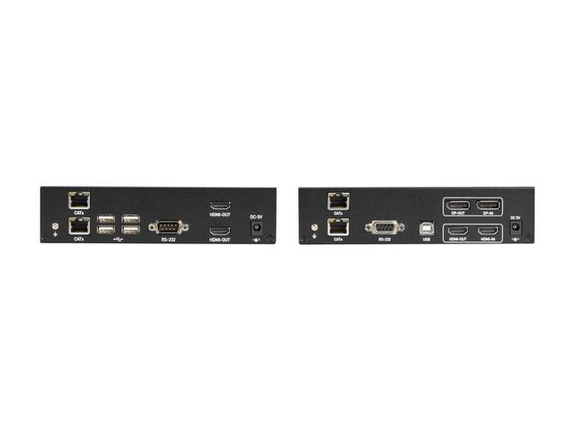 Black Box KVX Series KVXLCHDP-200 KVM Extender Over CATx - 4K Dual-Head HDMI/DisplayPort USB 2.0 Serial Audio Local Video