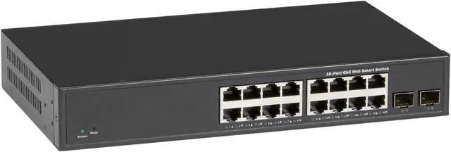 Black Box LGB2118A-R2 Smart LGB2000 Series Web Smart Gigabit Ethernet Switch - (16) RJ45 (2) SFP