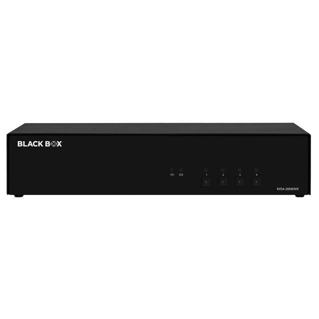 Black Box Network - KVS4-2004HVX Secure KVM Switch - FlexPort HDMI/DisplayPort - 4 Computer(s) - 2 Local User(s) - 3840 X 2160-11 X USBHDMIDisplayPort - TAA Compliant