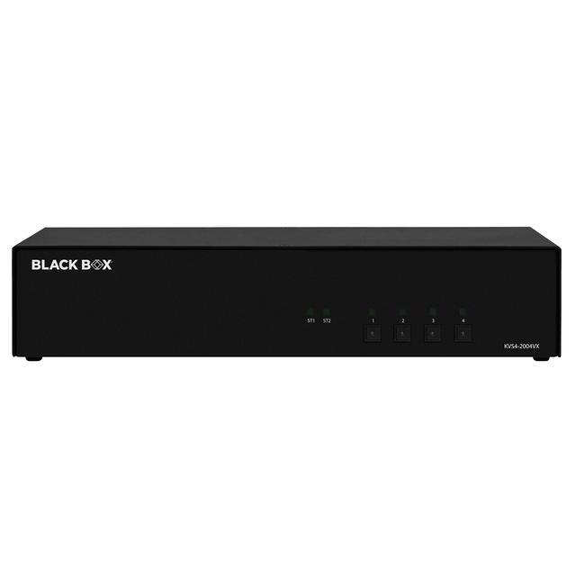 Black Box Network - KVS4-2004VX - Black Box Secure KVM Switch - DisplayPort - 4 Computer(s) - 2 Local User(s) - 3840 X 2160-11 X USB - 10 X DisplayPort - TAA Compliant