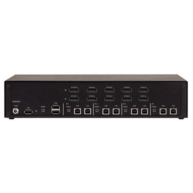 Black Box Network - KVS4-2004VX - Black Box Secure KVM Switch - DisplayPort - 4 Computer(s) - 2 Local User(s) - 3840 X 2160-11 X USB - 10 X DisplayPort - TAA Compliant