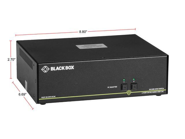 Black Box Network Services SS2P-SH-DVI-U 2-Port Secure KVM Single-Head Switch - DVI-I & PS-2