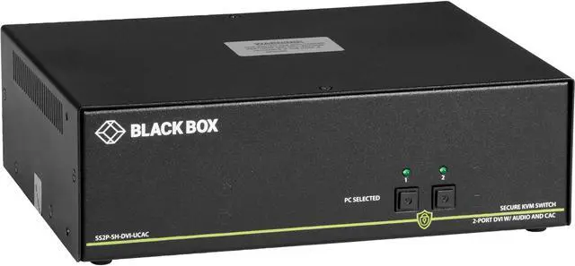 Black Box Network Services SS2P-SH-DVI-U 2-Port Secure KVM Single-Head Switch - DVI-I & PS-2