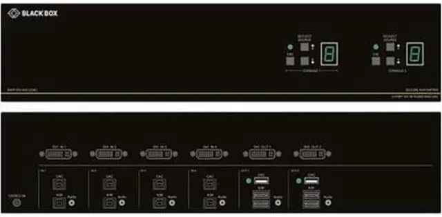 Black Box Secure KVM Matarix Switch NIAP 3.0 SS4PDVI4X2UCAC