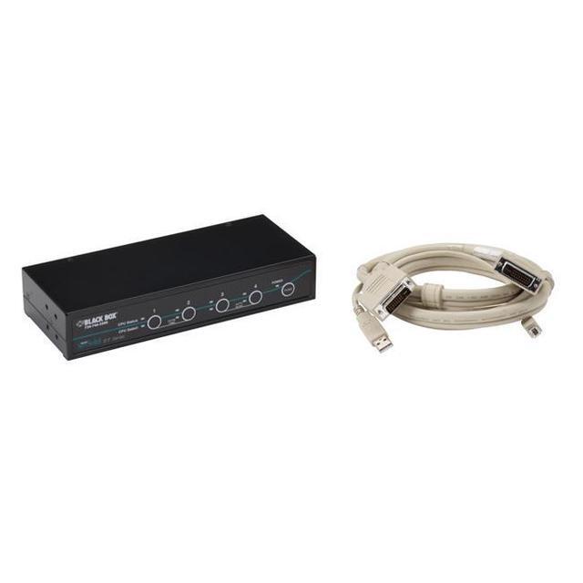 Black Box ServSwitch DT DVI 4-Port With Transparent USB 2.0 Kit
