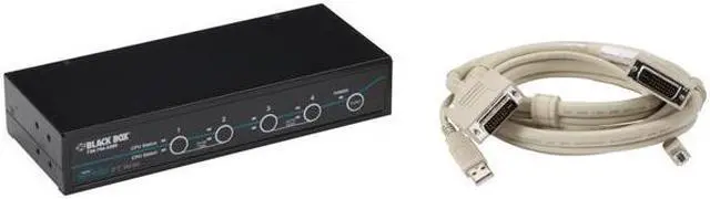 Black Box ServSwitch DT DVI 4-Port with Transparent USB 2.0 Kit
