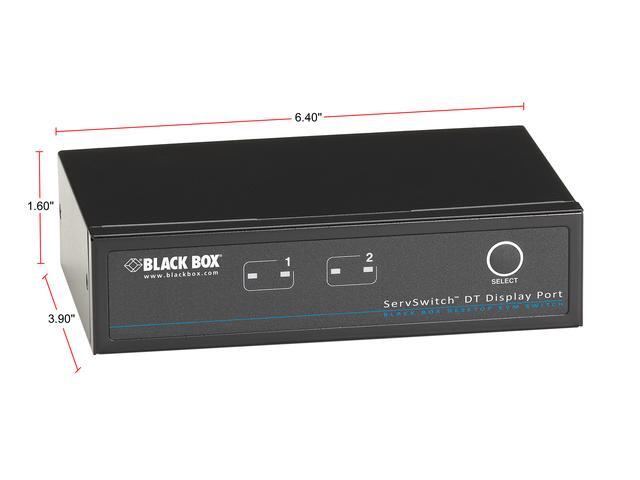 Black Box ServSwitch KVM Switch DT DisplayPort With USB And Audio 2-Port