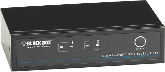 Black Box ServSwitch KVM Switch DT DisplayPort with USB and Audio 2-Port