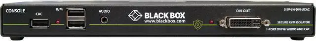 Black Box SI1P-SH-DVI-UCAC Secure NIAP 3.0 Single-Head DVI-I USB KVM Defender CAC