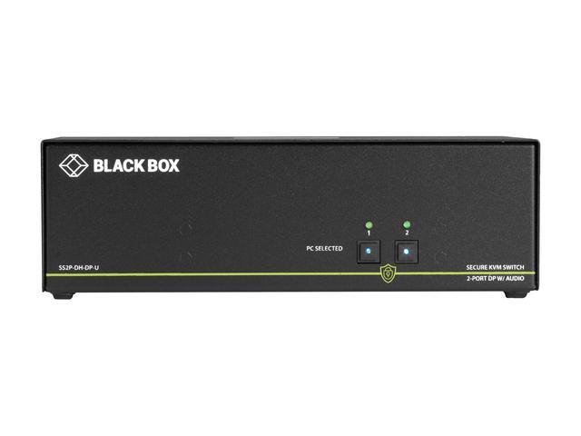Black Box SS2P-DH-DP-U 4k 2-Port Secure Niap 3.0 KVM Switch Dual-Head Displayport