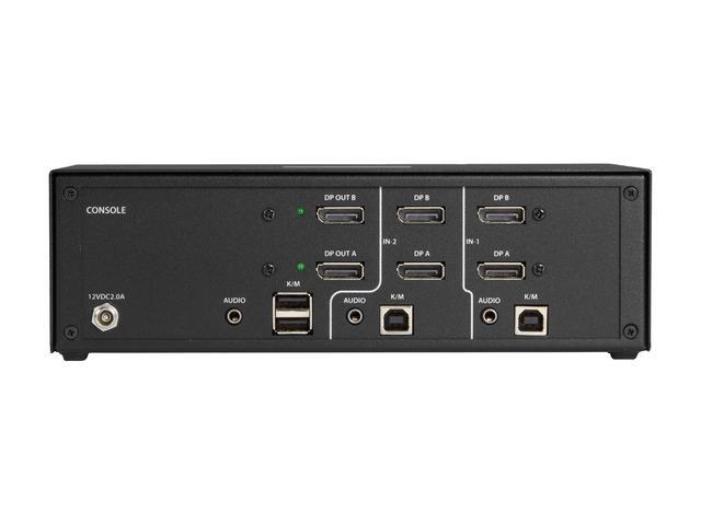 Black Box SS2P-DH-DP-U 4k 2-Port Secure Niap 3.0 KVM Switch Dual-Head Displayport
