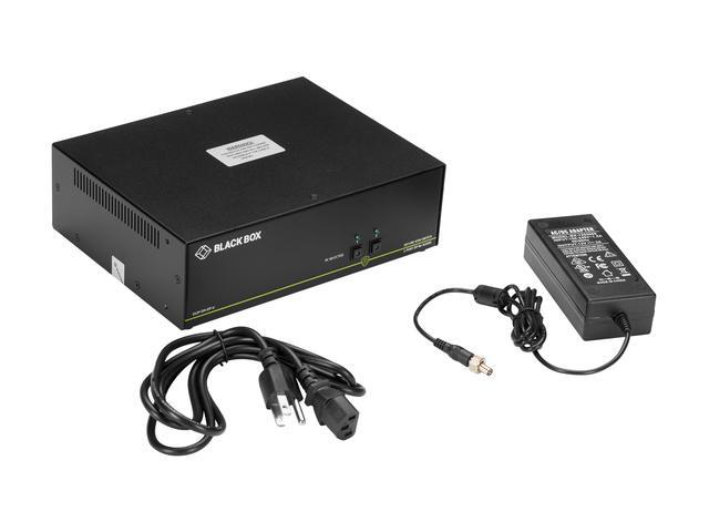 Black Box SS2P-DH-DP-U 4k 2-Port Secure Niap 3.0 KVM Switch Dual-Head Displayport