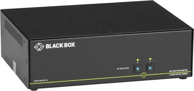Black Box SS2P-DH-DP-U 4k 2-Port Secure Niap 3.0 KVM Switch Dual-Head Displayport