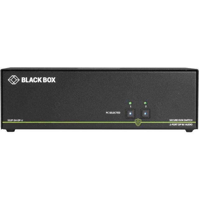BLACK BOX SS2P-SH-DP-U SECURE KVM SWITCH NIAP 3.0 CERTIFIED - 2-PORT SINGLE-MONITOR DISPLAYPORT 4K30