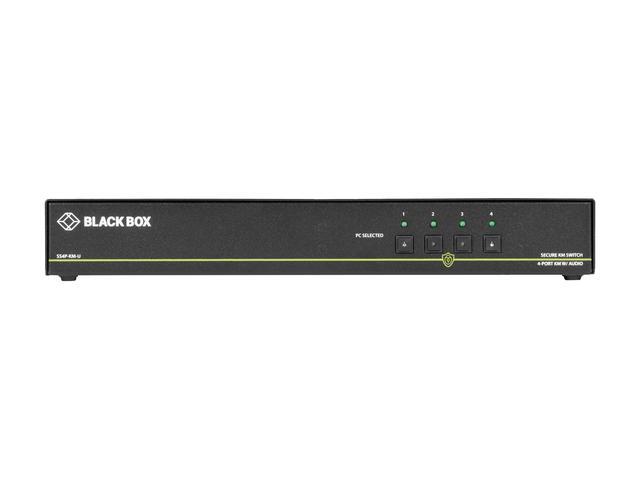 Black Box SS4P-KM-U Secure 4-Port USB KM Switch With Seamless Mouse Switching And Audio