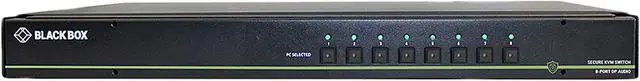 Black Box SS8P-SH-DP-U Secure 8-Port Single-Head DisplayPort KVM Switch with 4K Ultra-HD Support