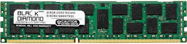 Black Diamond Memory 8GB ECC Registered DDR3 1866 (PC3 14900) Server Memory Model BD8G1866MTR26