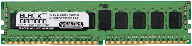 Black Diamond Memory 8GB ECC Registered DDR4 2133 (PC4 17000) Server Memory Model BD8G2133MQR26