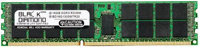 Black Diamond Server Memory 16GB 240-Pin DDR3 SDRAM ECC Registered DDR3 1333 (PC3 10600) Model BD16G1333MTR23