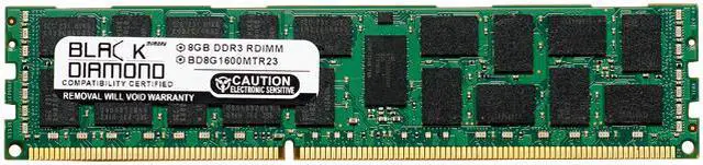 Black Diamond Server Memory 8GB 240-Pin DDR3 SDRAM ECC Registered DDR3 1600 (PC3 12800) Model BD8G1600MTR23