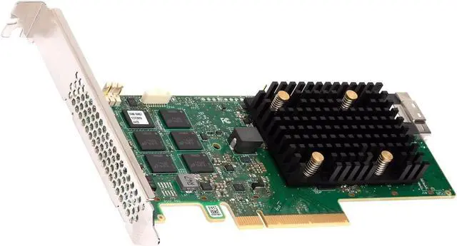 Broadcom MegaRAID 9560-8i - Contrôleur de stockage (RAID) - 8 Canal - SATA 6Gb/s/SAS 12Gb/s/PCIe 4.0 (NVMe) - RAID 0 1 5 6 10 50 JBOD 60 - PCIe 4.0 x8