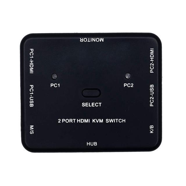 BUCIER 2 Port HDMI Switcher 2 Port USB KVM Switch 2 In 1 Out HD Switch USB Keyboard Mouse Sharing Device For Computer PC Laptop Desktop Monitor Printer Keyboard Mouse Control