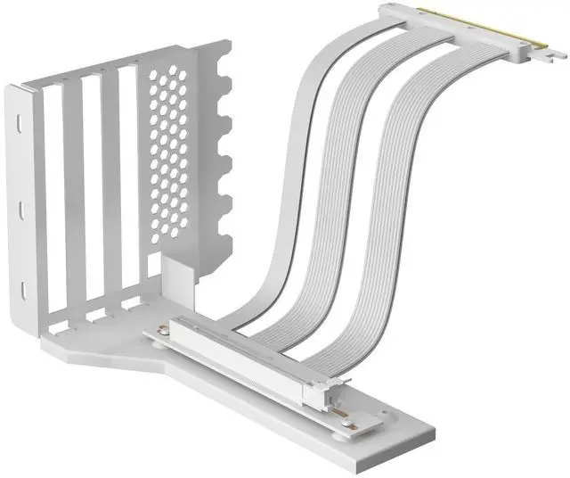 BUCIER 2-Slot GPU Support Bracket with 200mm PCIe 5.0 Riser Cable for GPU Vertical Mount Compatible with RTX5090 RTX4090 RX9070 RX7900 PC Cases with Open PCI 7/8-slot Design
