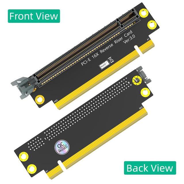 BUCIER PCI-e 16X 3.0 90 Degree Reverse Male To Female Riser Card For 2U Server (Installation Direction Towards CPU)