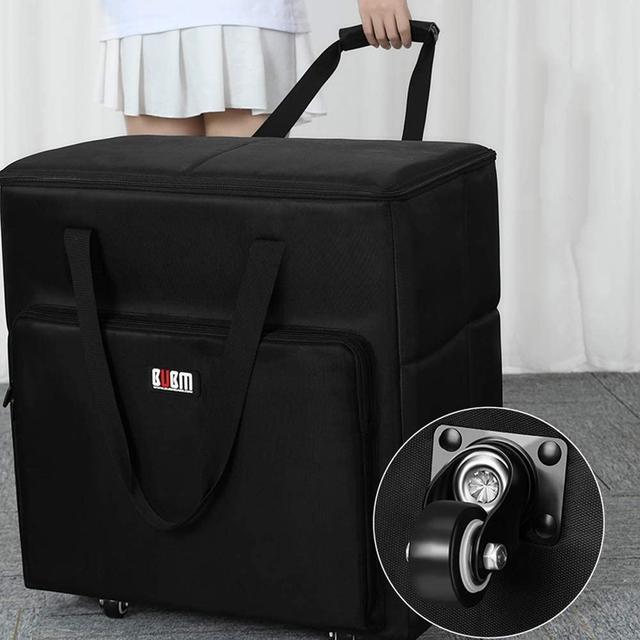 Buwico Desktop PC Computer Travel Storage Carrying Case Bag With Wheels For Computer Main Processor Case Monitor Keyboard And Accessories (27 Inch)