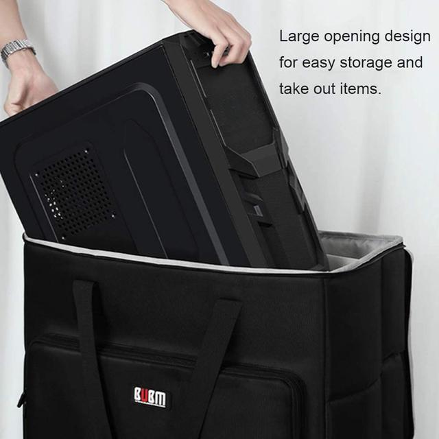 Buwico Desktop PC Computer Travel Storage Carrying Case Bag With Wheels For Computer Main Processor Case Monitor Keyboard And Accessories (27 Inch)