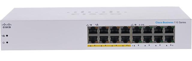 Cisco 110 CBS110-16PP Ethernet Switch 16 Ports - 2 Layer Supported