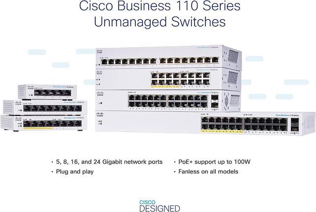Cisco 110 CBS110-16PP Ethernet Switch 16 Ports - 2 Layer Supported