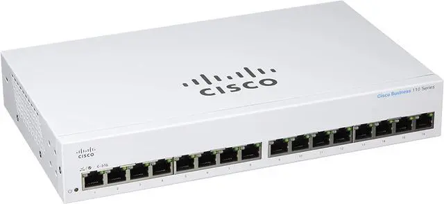 Cisco Business CBS110-16T Unmanaged Switch 16 Port GE Limited Lifetime Protection (CBS110-16T-NA)