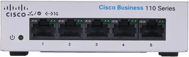 Cisco Business CBS110-5T-D Unmanaged Switch 5 Port GE Desktop Ext PS Limited Lifetime Protection (CBS110-5T-D-NA)