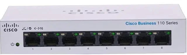 Cisco Business CBS110-8T-D Unmanaged Switch 8 Port GE Desktop Ext PS Limited Lifetime Protection (CBS110-8T-D-NA)