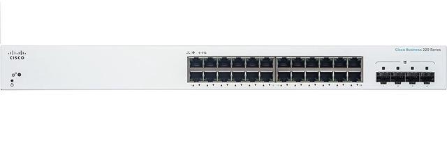 Cisco Business CBS220-24T-4G Smart Switch 24 Port GE 4x1G SFP 3-Year Limited Hardware Warranty (CBS220-24T-4G-NA)