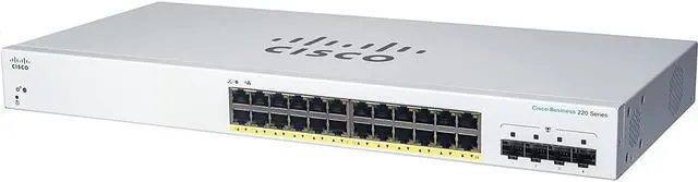 Cisco Business CBS220-24T-4G Smart Switch 24 Port GE 4x1G SFP 3-Year Limited Hardware Warranty (CBS220-24T-4G-NA)