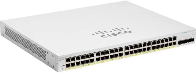 Cisco Business CBS220-48T-4G Smart Switch 48 Port GE 4x1G SFP 3-Year Limited Hardware Warranty (CBS220-48T-4G-NA)
