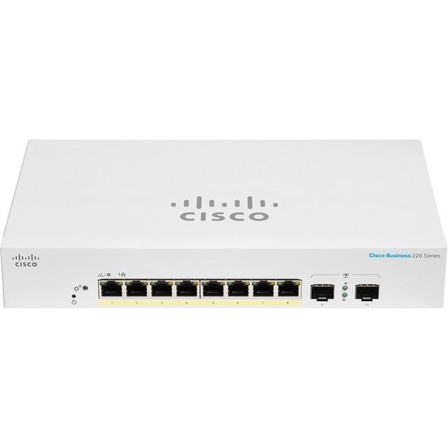 Cisco Business CBS220-8P-E-2G Ethernet Switch 8 Ports - Manageable - Gigabit Ethernet - 10/100/1000Base-T 1000Base-X - 2 Layer Supported