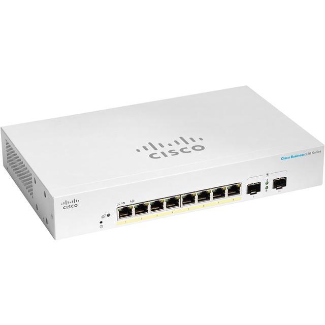 Cisco Business CBS220-8P-E-2G Ethernet Switch 8 Ports - Manageable - Gigabit Ethernet - 10/100/1000Base-T 1000Base-X - 2 Layer Supported