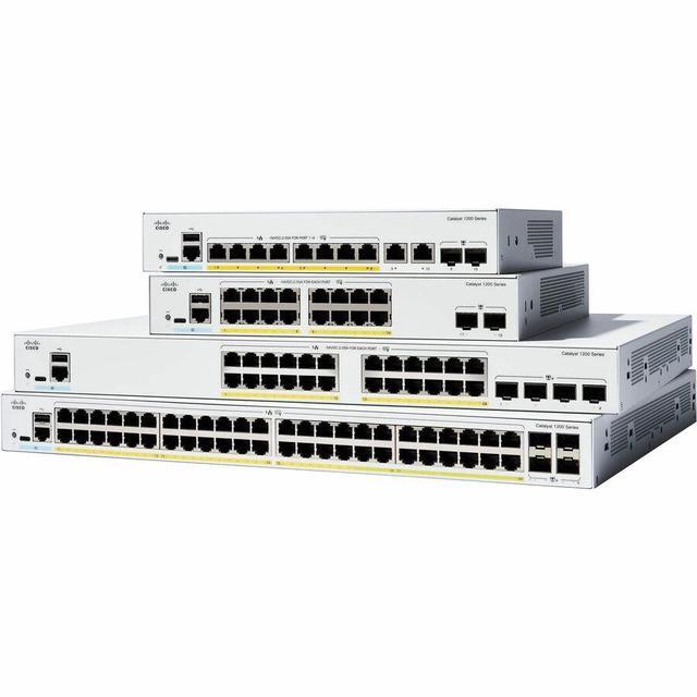 Cisco Catalyst 1200-48P-4G Smart Switch 48 Port GE PoE 4x1GE SFP Limited Lifetime Protection (C1200-48P-4G)
