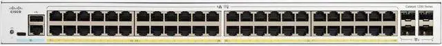 Cisco Catalyst 1200-48P-4G Smart Switch 48 Port GE PoE 4x1GE SFP Limited Lifetime Protection (C1200-48P-4G)