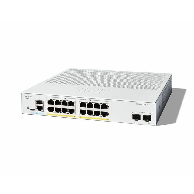 Cisco Catalyst C1200-16P-2G Ethernet Switch 16 Ports - Manageable - Gigabit Ethernet - 1000Base-X 10/100/1000Base-T - 3 Layer Supported