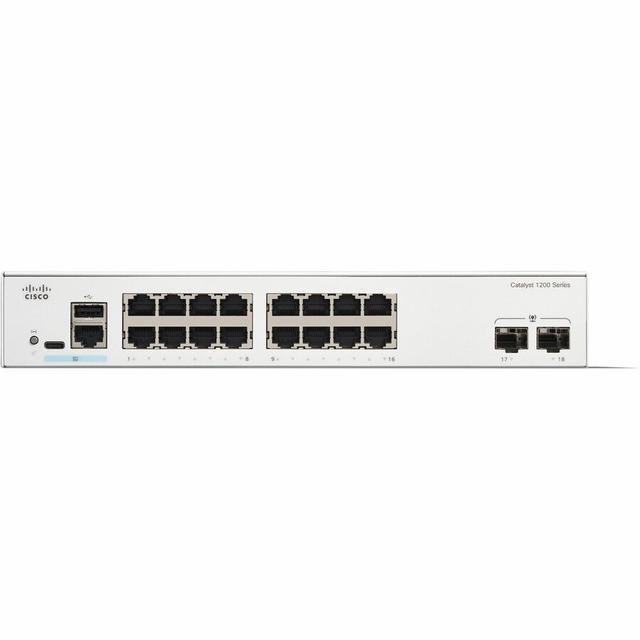 Cisco Catalyst C1200-16T-2G Ethernet Switch - 16 Ports - Manageable - Gigabit Ethernet - 3 Layer Supported C1200-16T-2G